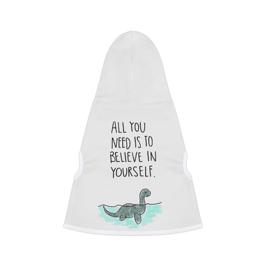 Inspirational Dinosaur Pet Hoodie, Cute Dog Sweater, Adorable Pet Apparel, Perfect Gift for Pets, Motivational Hoodie for Dogs